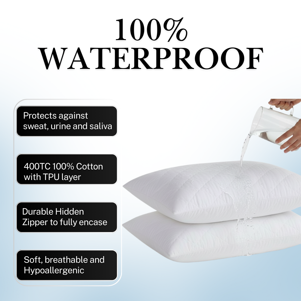 Diamon Quilted Cotton Waterproof Pillow Protectors
