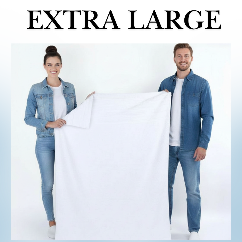 Luxury 100% Cotton Extra Large Body Towel 2 pc Set