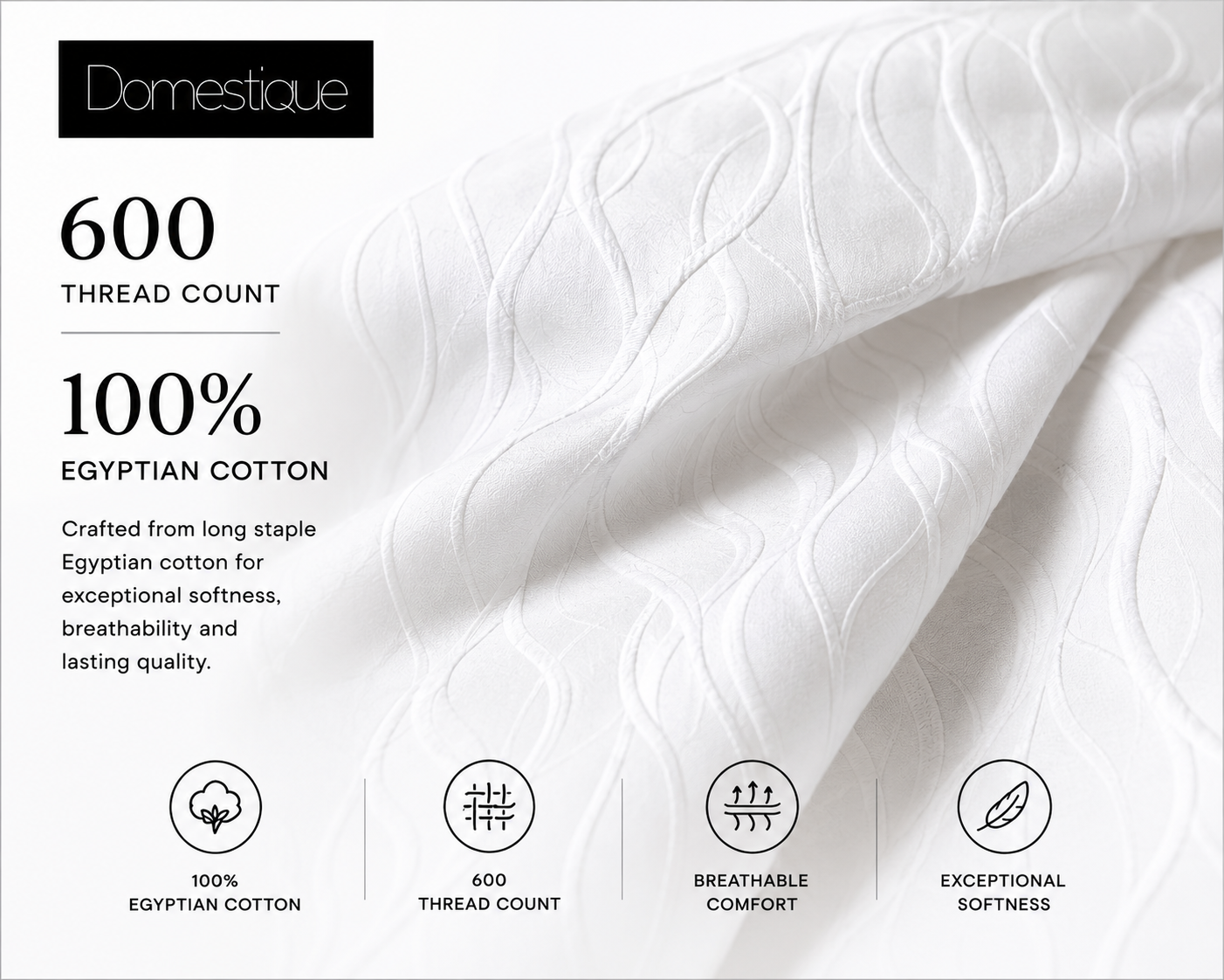 600 Thread Count Egyptian Cotton Bedding Set