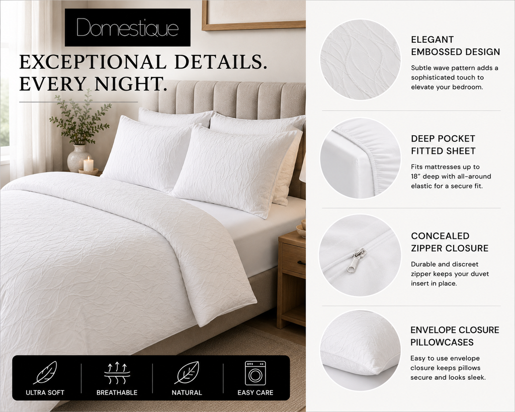 600 Thread Count Egyptian Cotton Bedding Set