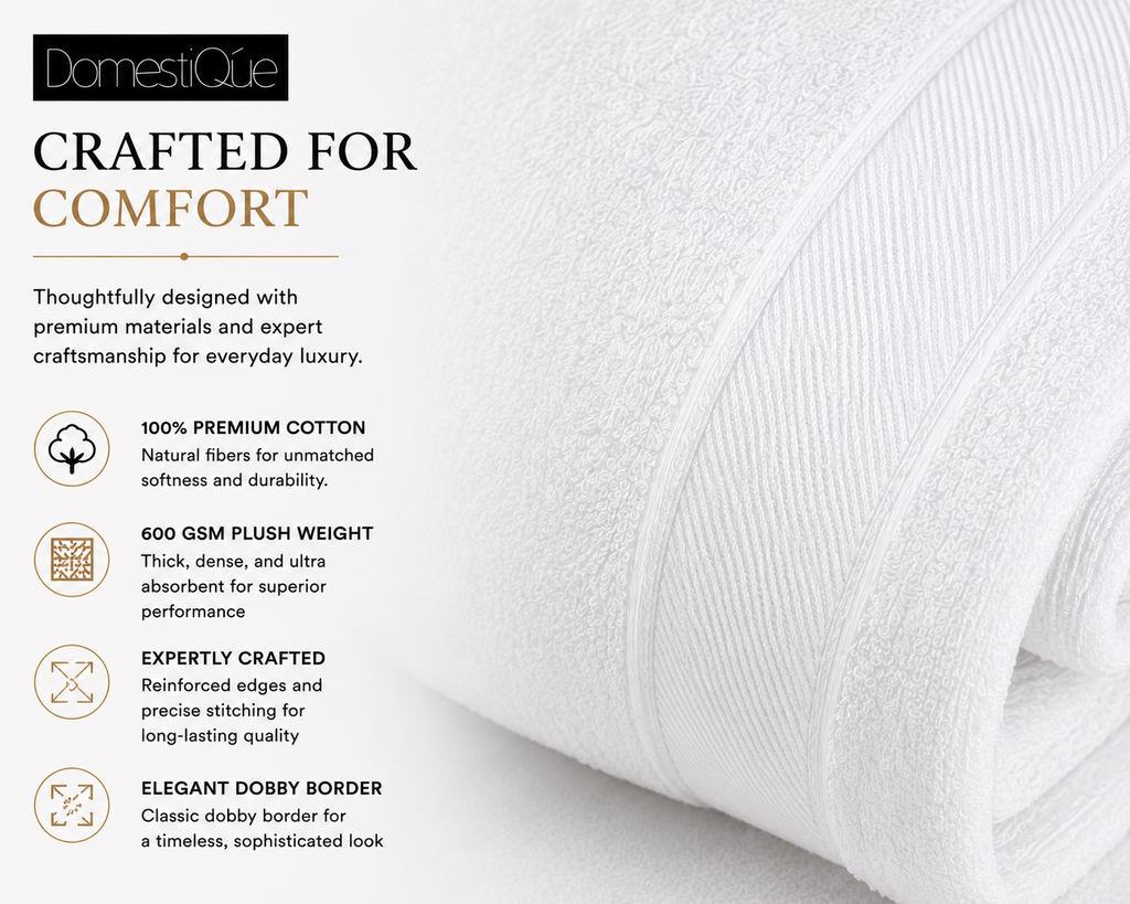 Luxury 100% Cotton Hand Towel 4 pc Set