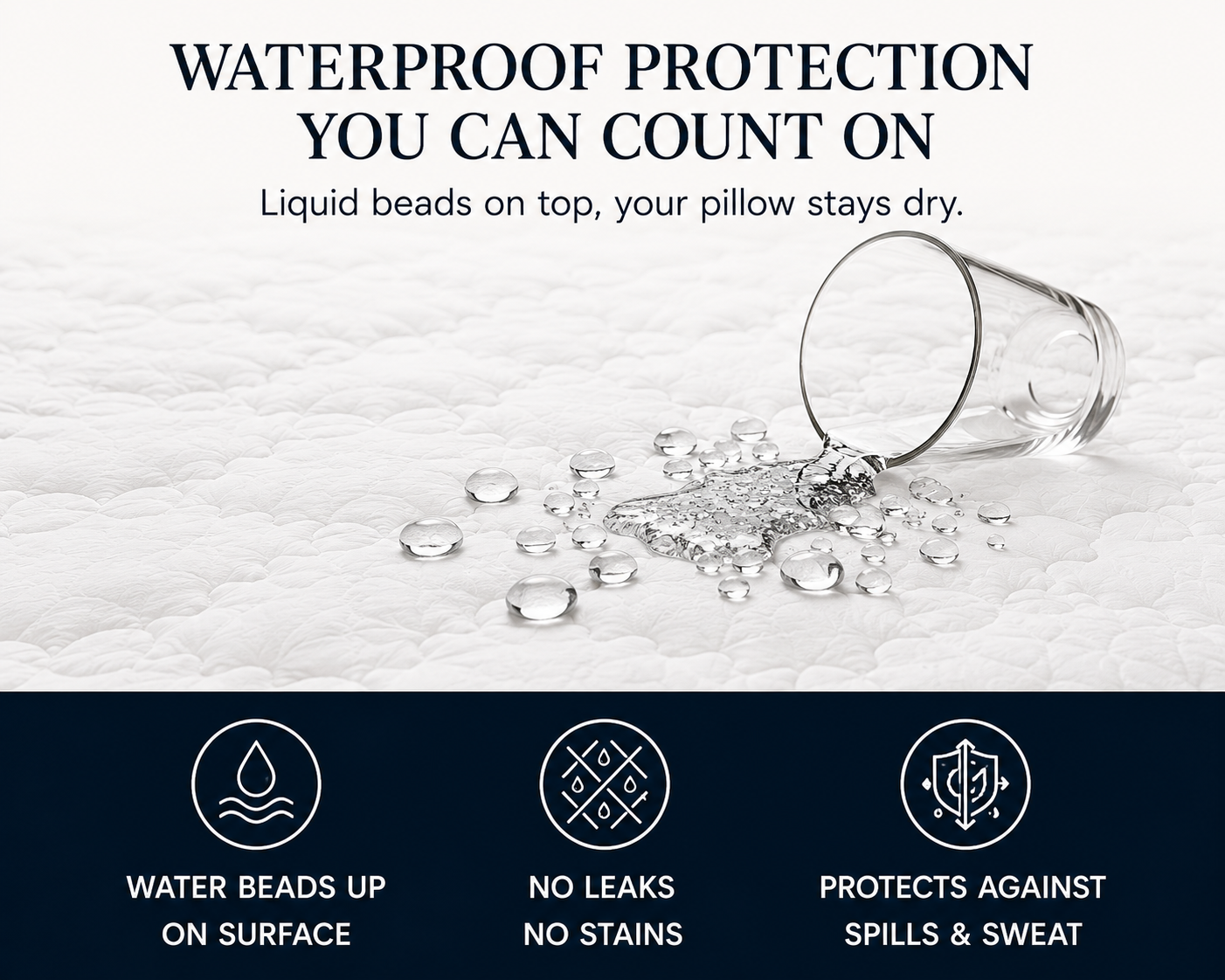 Diamon Quilted Cotton Waterproof Pillow Protectors