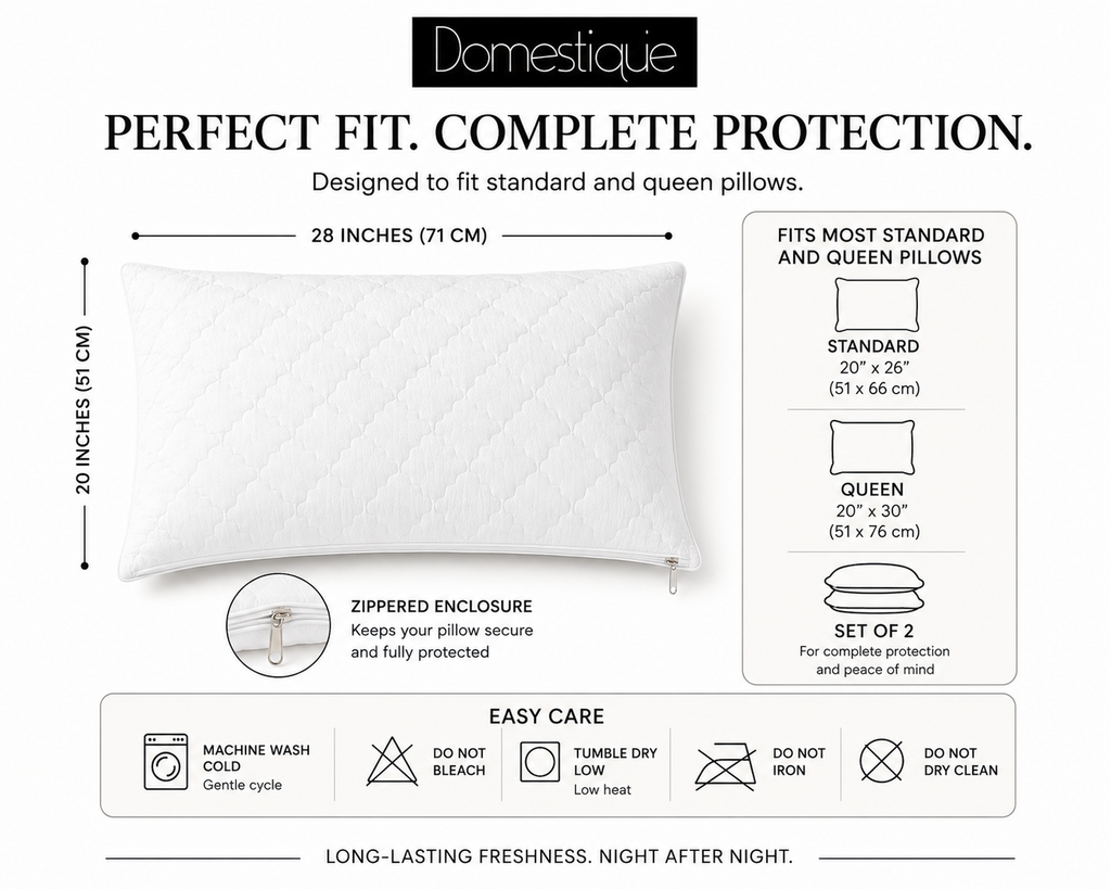 Diamon Quilted Cotton Waterproof Pillow Protectors