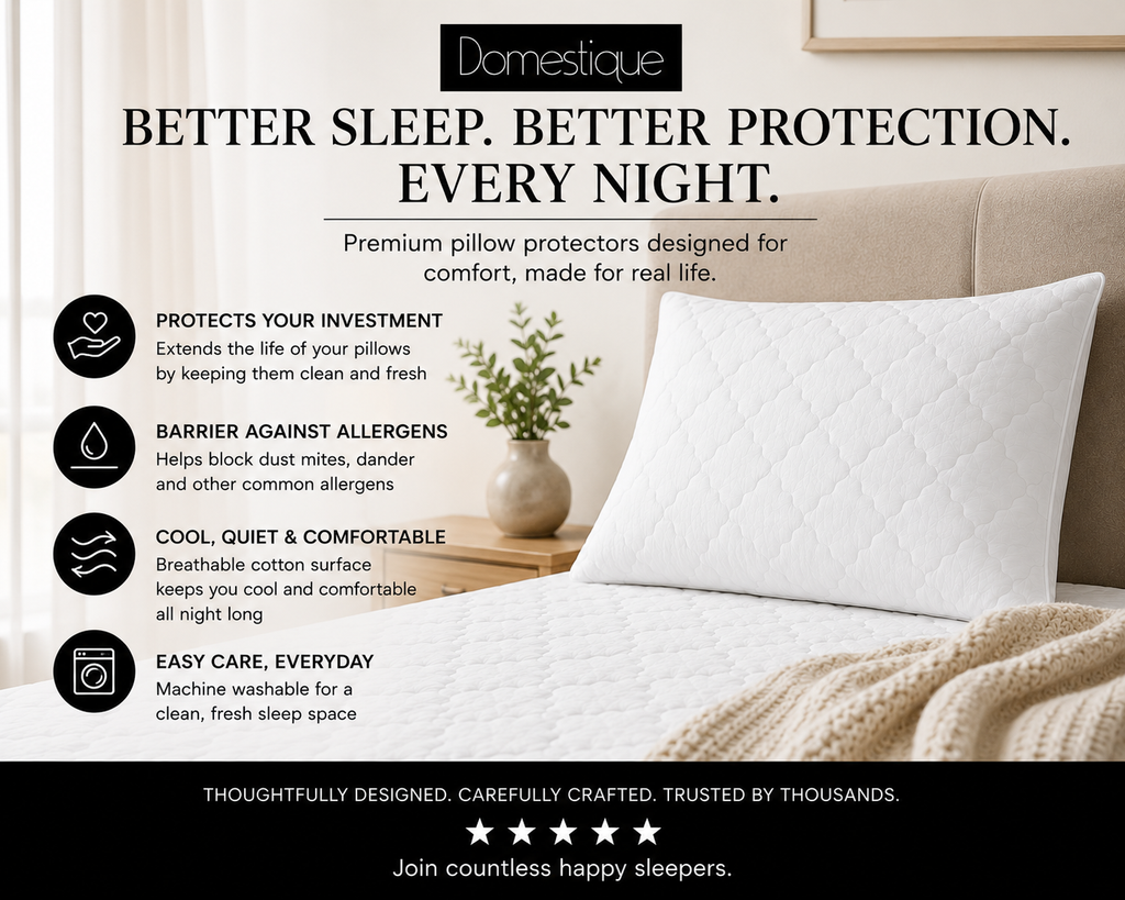 Diamon Quilted Cotton Waterproof Pillow Protectors