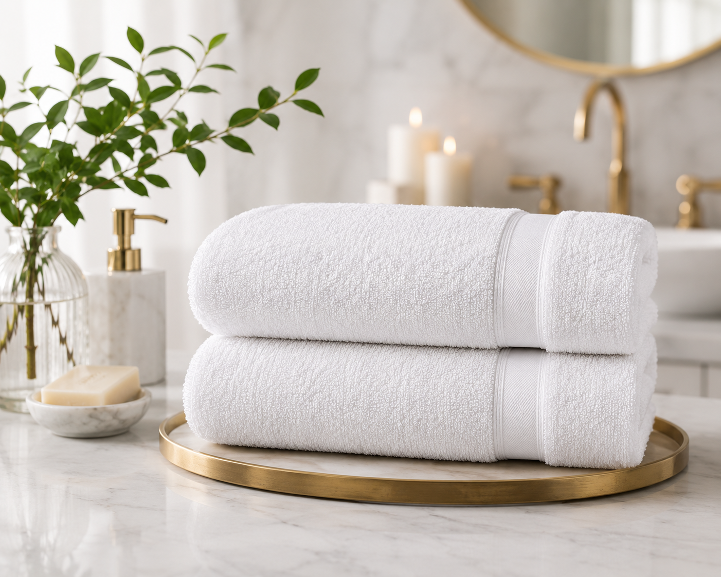 Luxury 100% Cotton Body Towel 2 pc Set