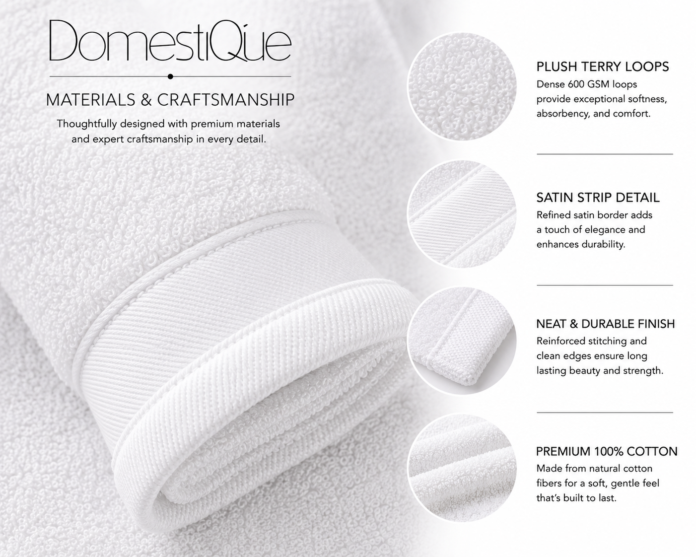 Luxury 100% Cotton Body Towel 2 pc Set