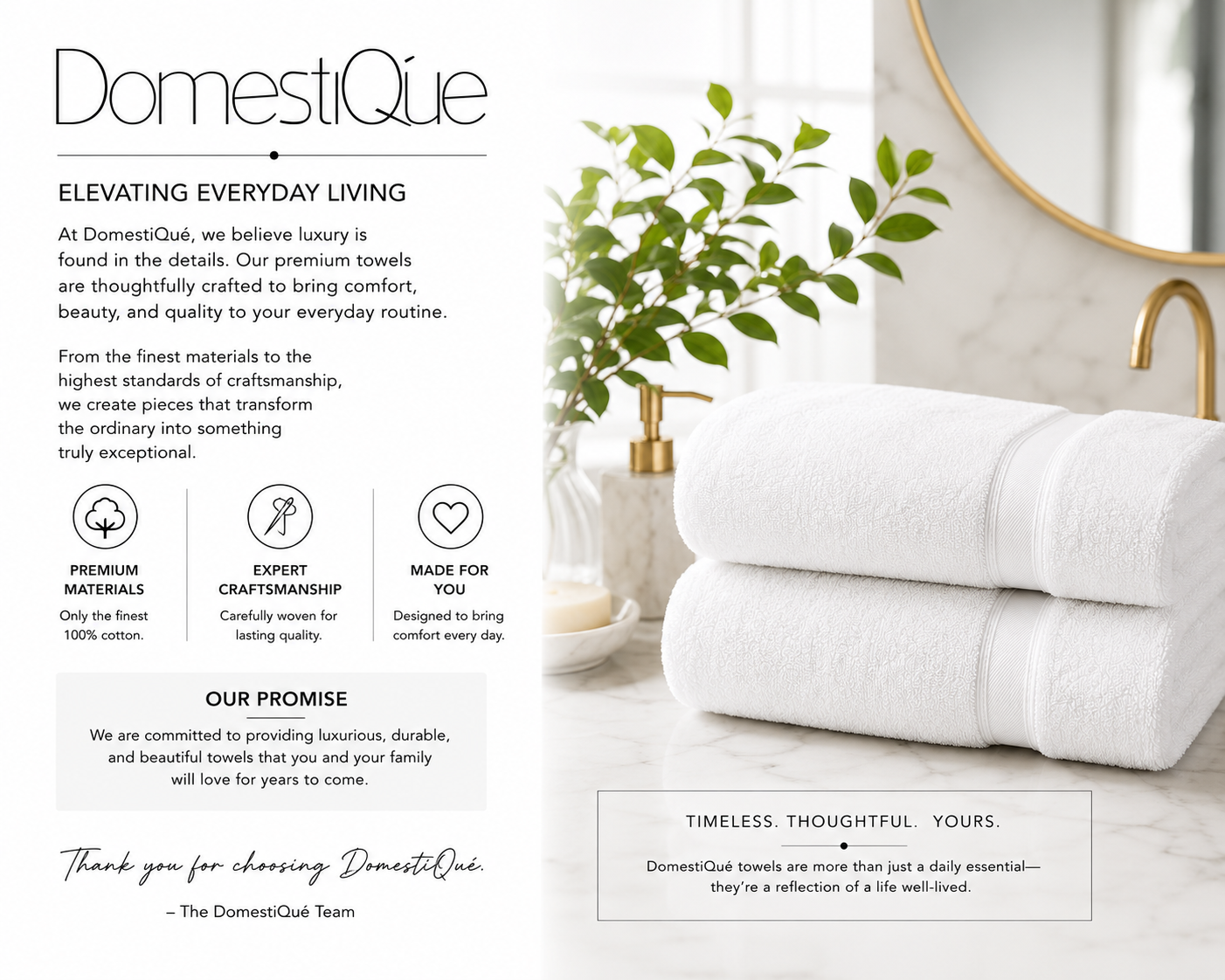 Luxury 100% Cotton Body Towel 2 pc Set