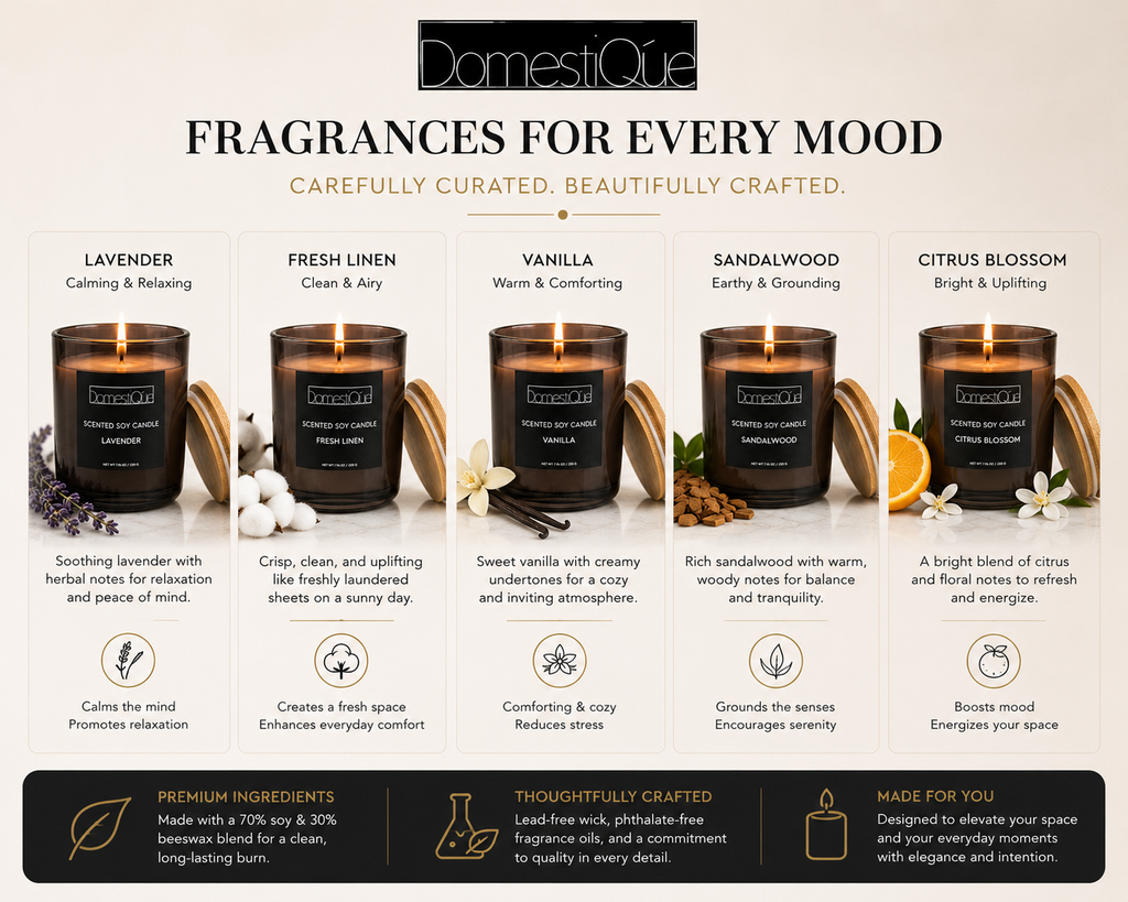 Scented Candle with Cotton Wick and Gift Box - Soy wax belnd