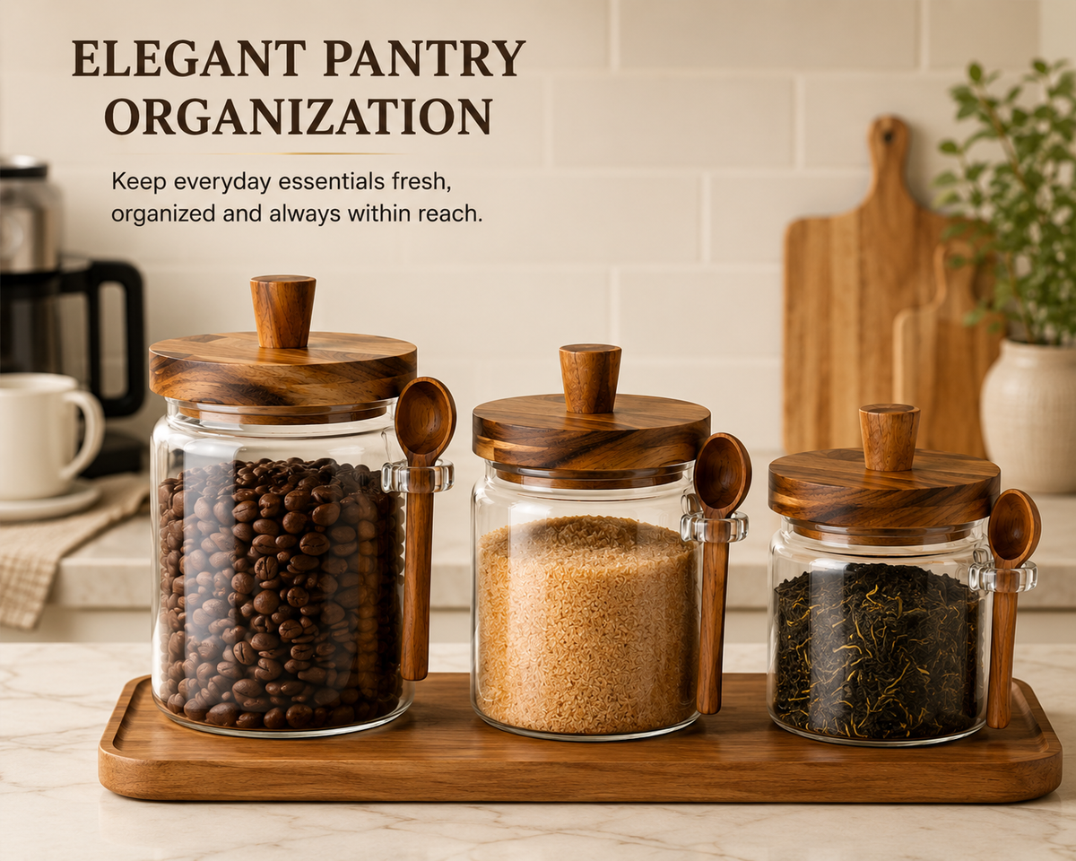 3-Pack Glass Containers