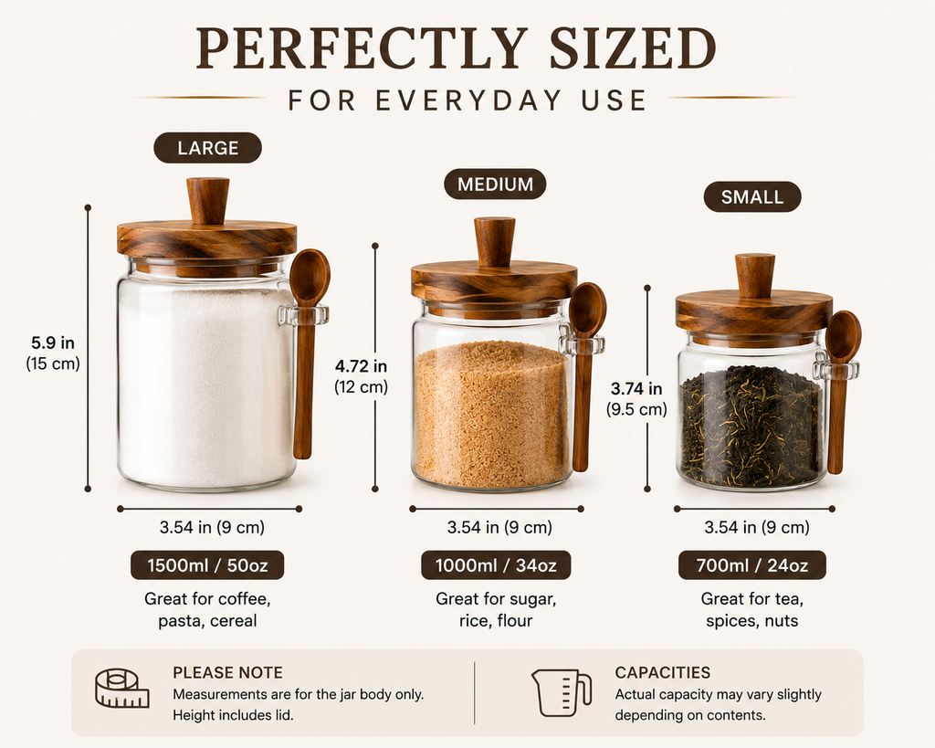 3-Pack Glass Containers