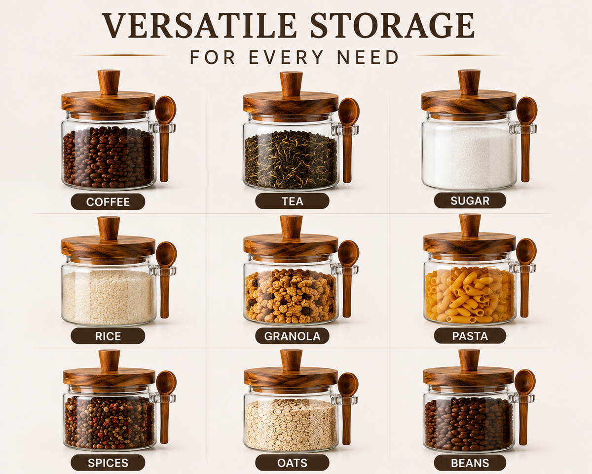 3-Pack Glass Containers